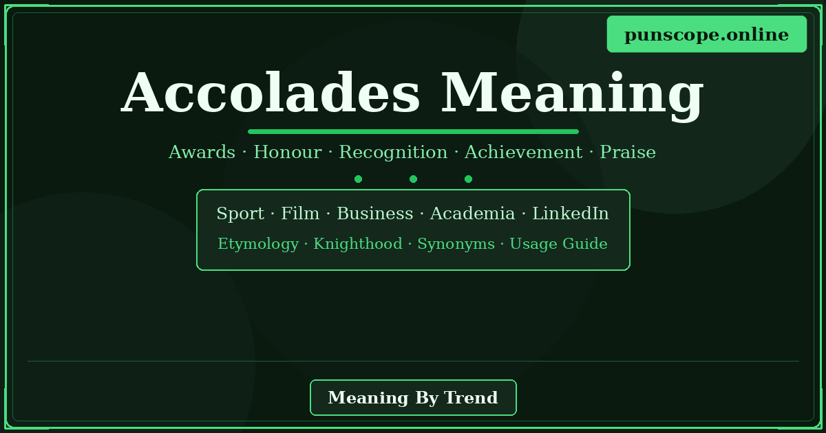 accolades meaning