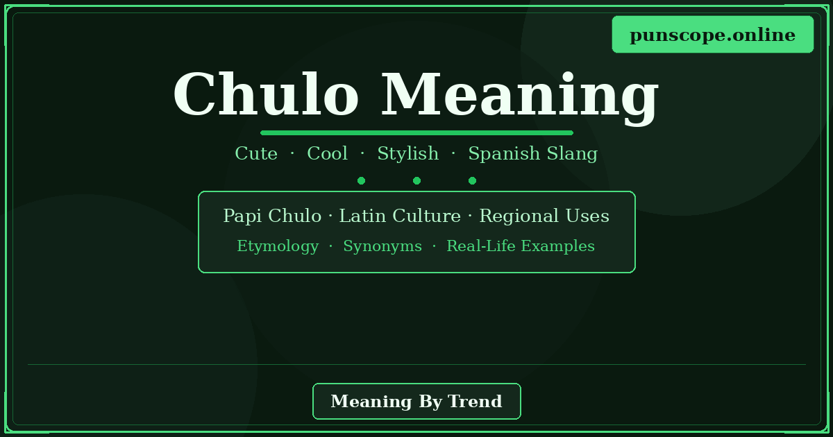chulo meaning