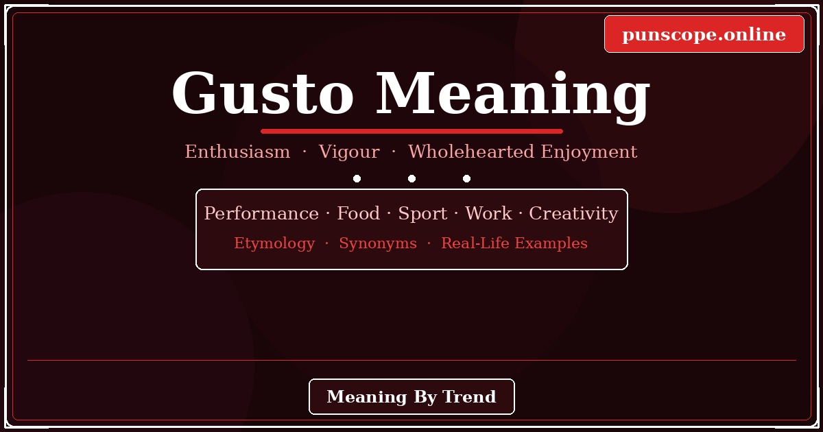 gusto meaning