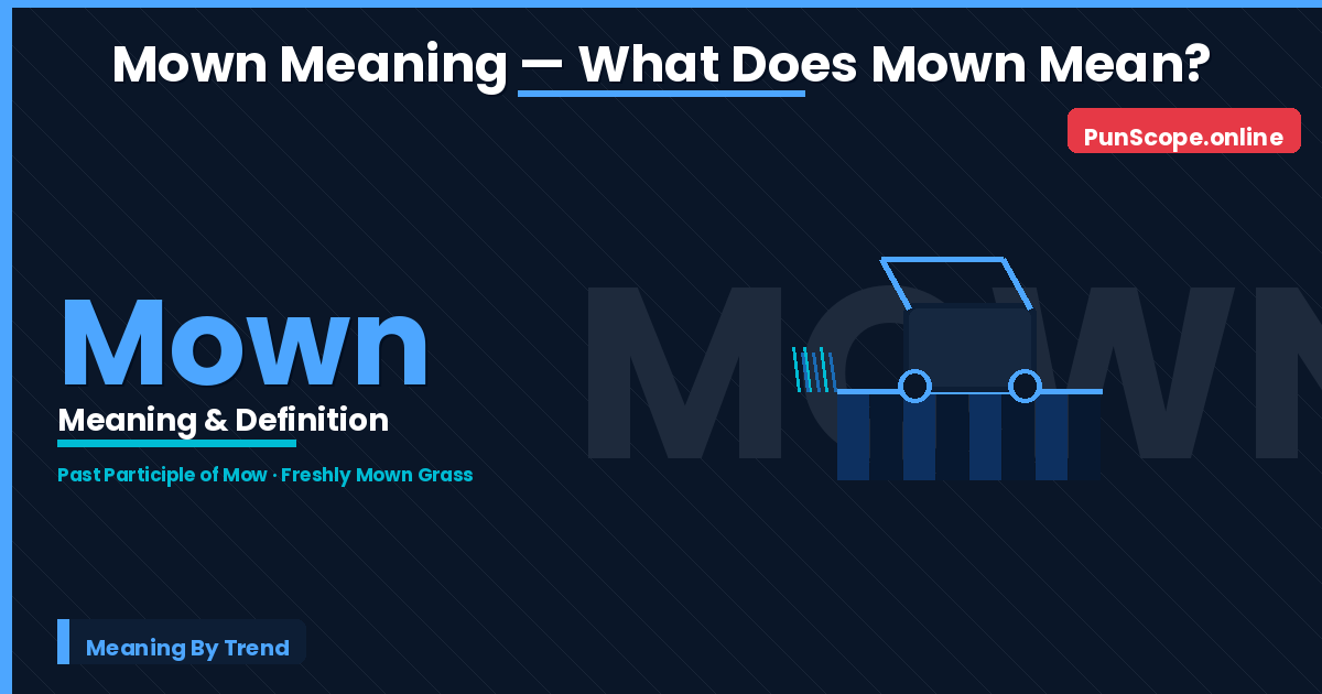 mown meaning