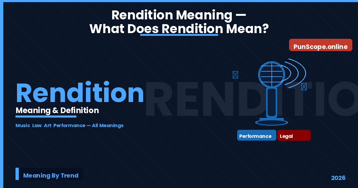 rendition meaning