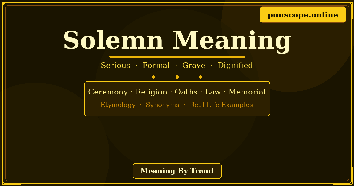 solemn meaning