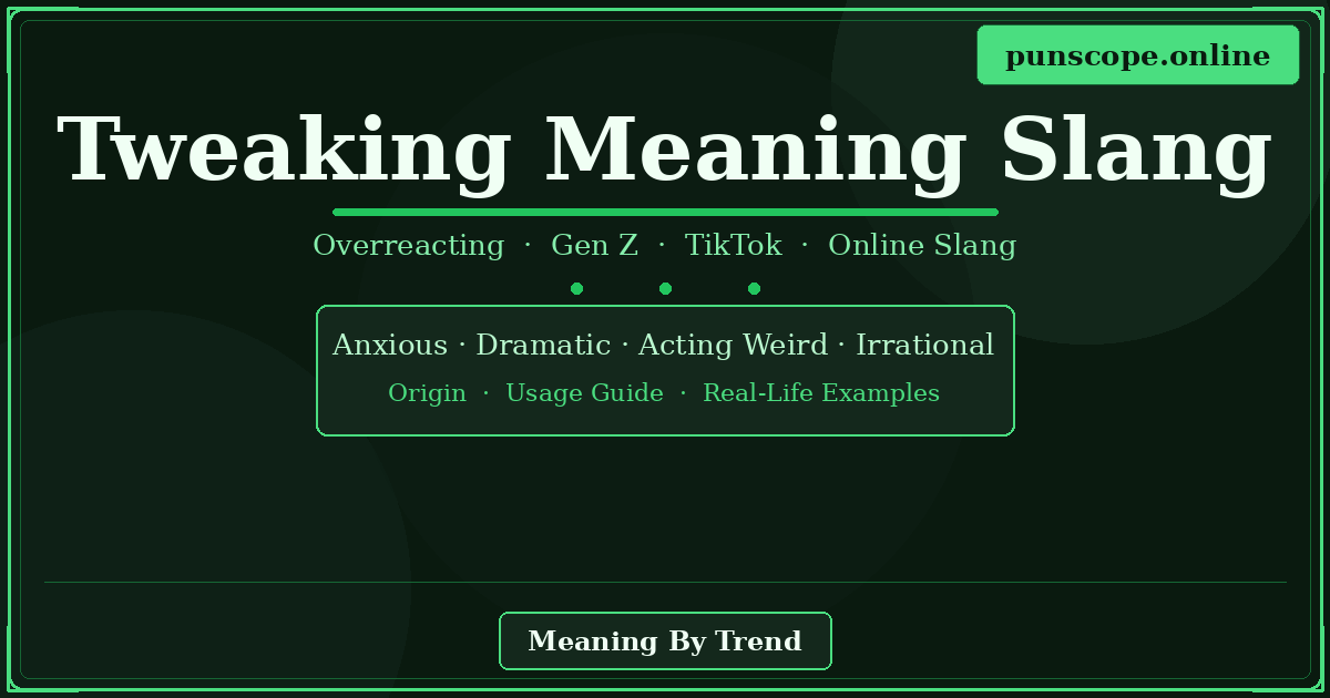 tweaking meaning slang