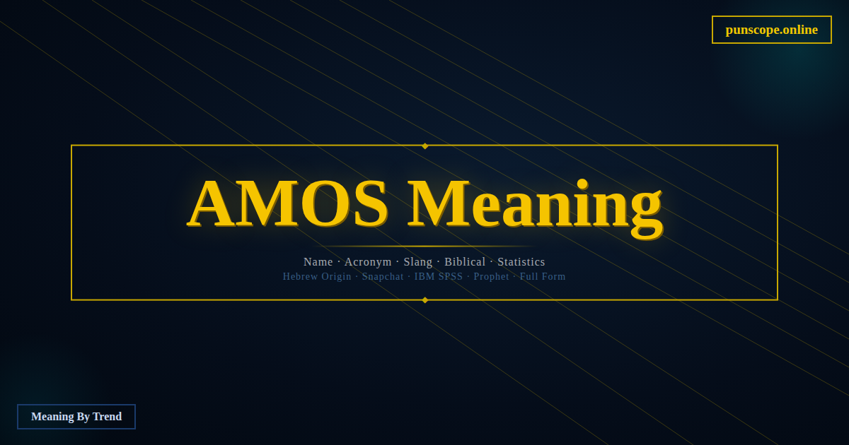 amos meaning