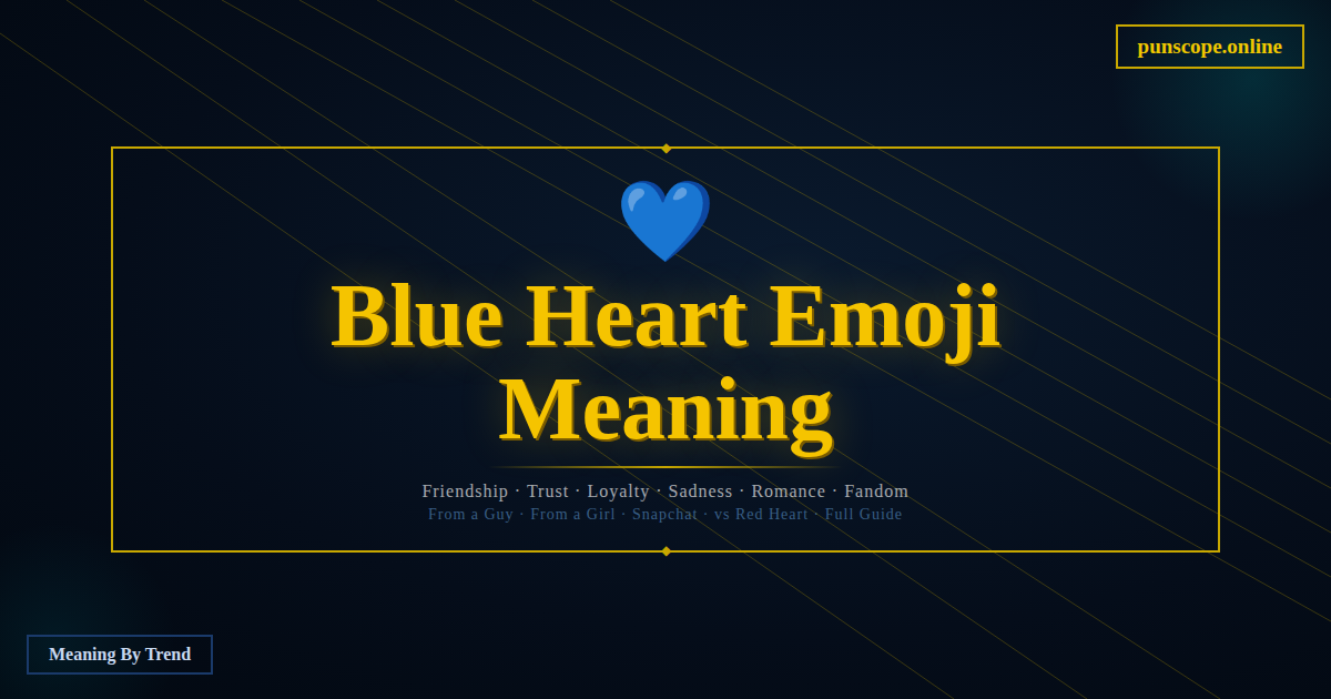 blue heart emoji meaning