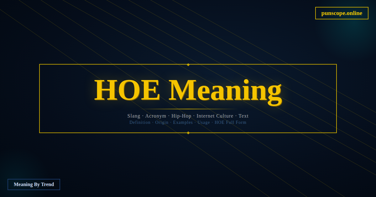 hoe meaning