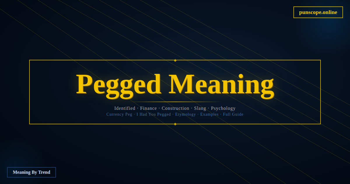 pegged meaning