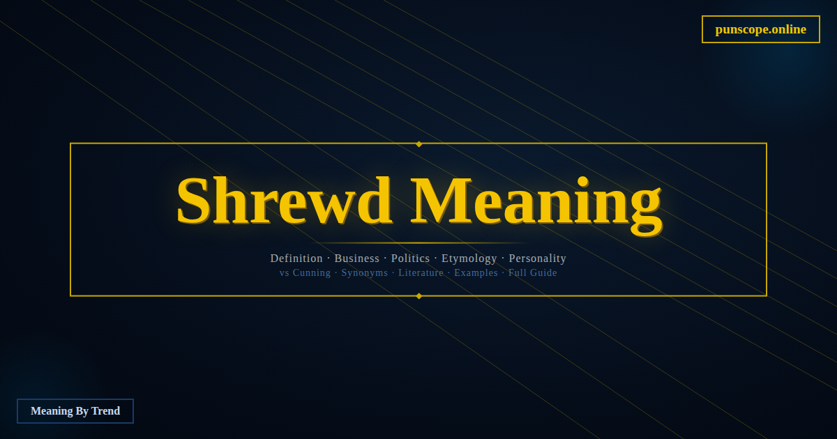 shrewd meaning