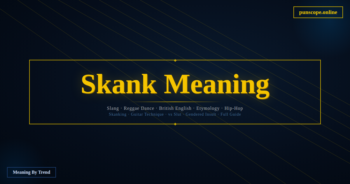 skank meaning